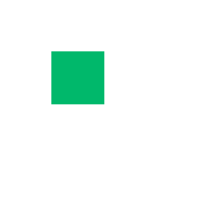 GrowthCell mark, white square outline with a green quadrant